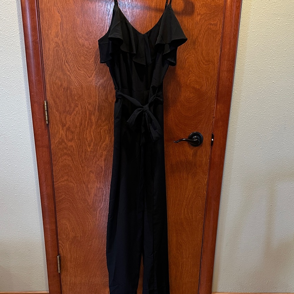 Banana Republic Black Ruffled Jumpsuit